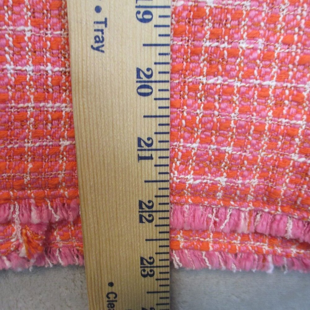 NWT J Jill Womens Blazer Size LP Dahlia Tweed Clementine Fringe Pockets Jacket - Picture 10 of 10